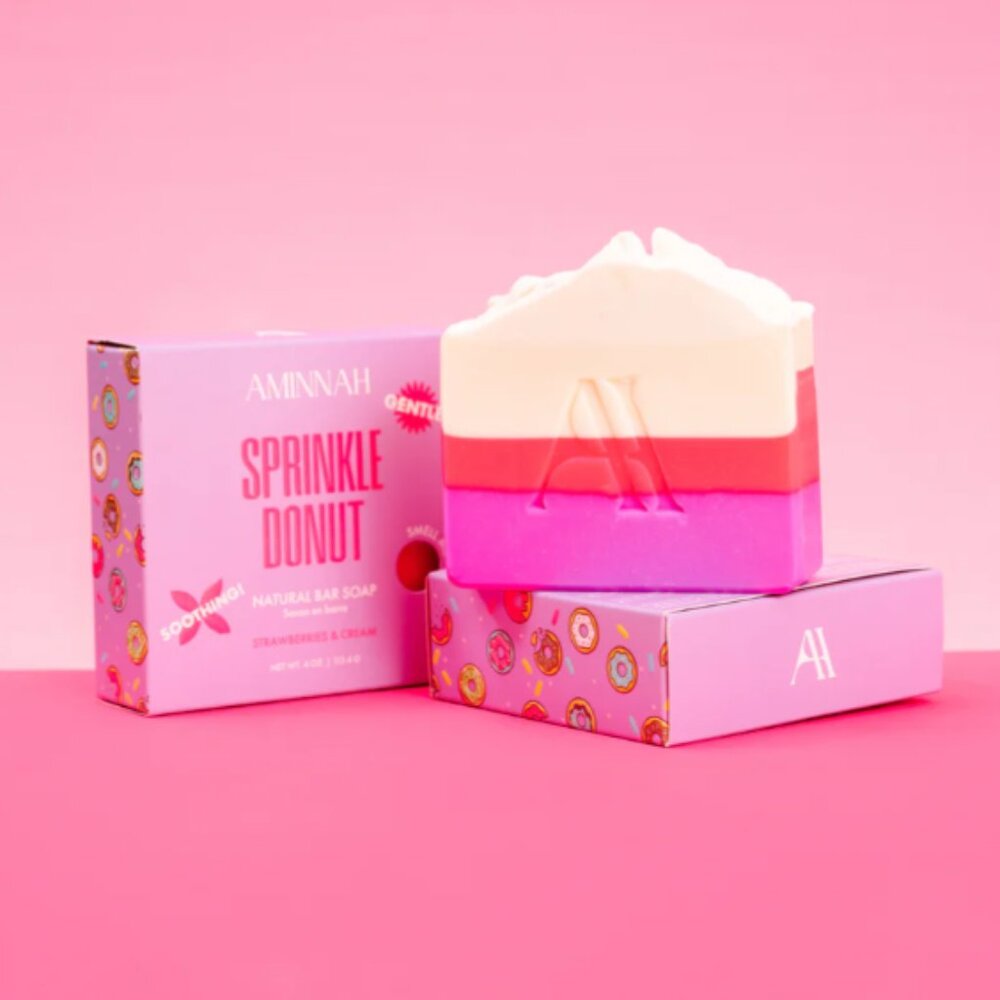 Aminnah Sprinkle Donut Natural Bar of Soap